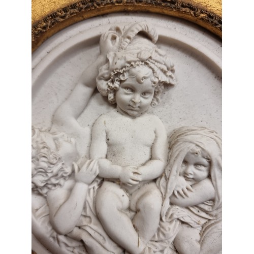 87 - Star Lot: A fine Neoclassical reconstituted marble stone relief wall plaque after Edward William Wyo... 