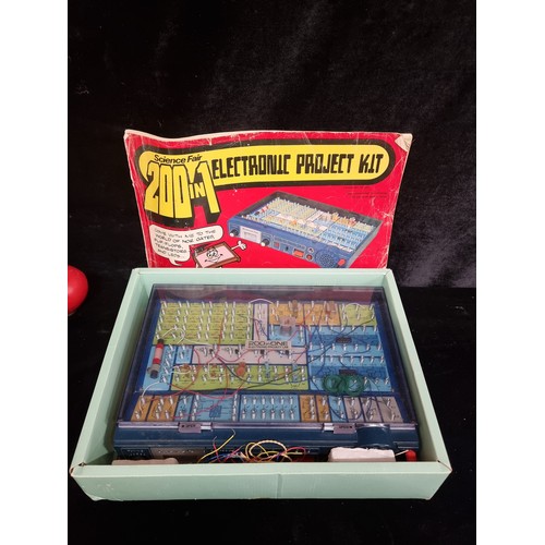 104 - A superb retro Science Fair 200 in One Electronic Project Lab complete in original box.