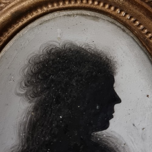 106 - Star Lot: A pair of fabulous 18th century miniature portrait silhouette paintings by I. Thomason. Th... 