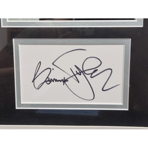 109 - A framed Bonnie Tyler photograph with original hand signature . Certificate of authenticity from 'Sp... 