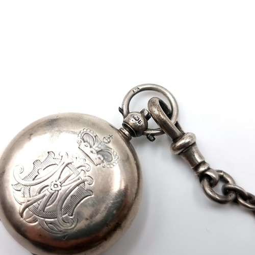 48 - Star Lot : A very beautiful antique Chatelaine. Maker - Clark 20 Old bond street. Silver items consi... 