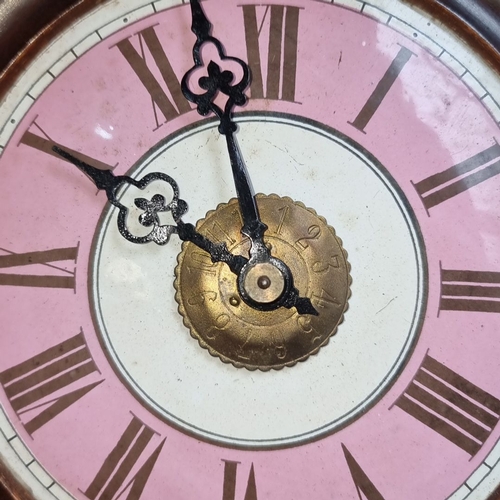 449 - Star Lot : A stunning antique wag on the wall Victorian post office wall clock. Features a mahogany ... 