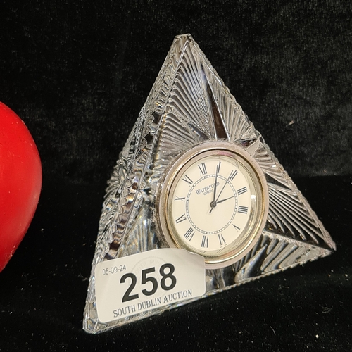 258 - A stunning Waterford Crystal Star of Hope Times Square desk clock.