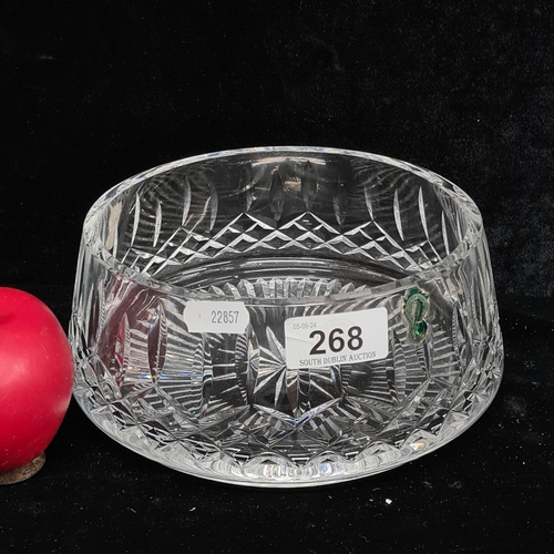 268 - A large Waterford Crystal bowl in the Lismore pattern. In good condition with acid mark to base and ... 