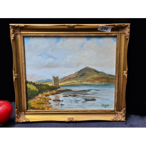 290 - Star Lot: Irene Woods (Irish) A fine original Irene Woods (Irish) oil on board painting. Features a ... 