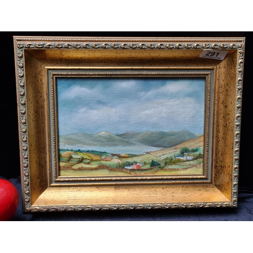 291 - Star Lot: A graceful original oil on board painting. Features a Countryside landscape scene. Rendere... 