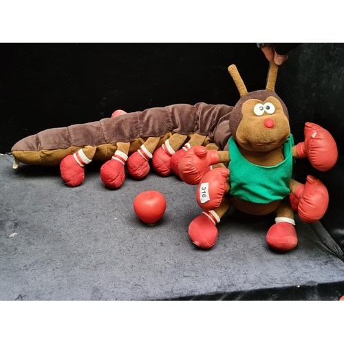 316 - An American made vintage Draught excluder in the form of a boxing caterpillar.