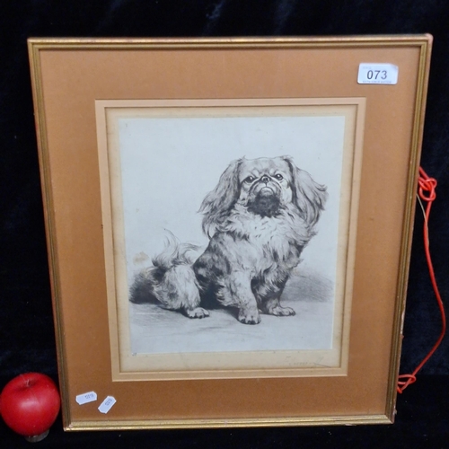 73 - An adorable limited edition 48 / 350 etching. Features a portrait study of a Pekingese. Numbered and... 