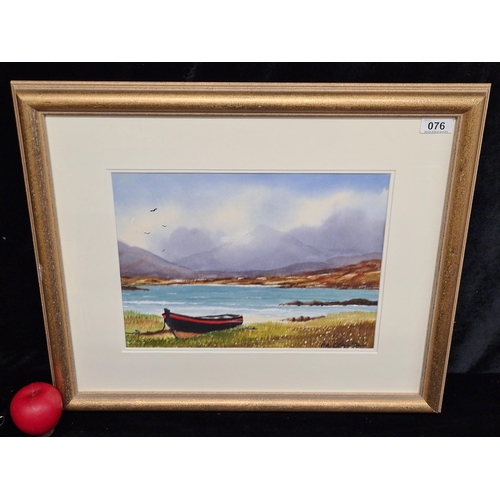 76 - A serene original 'Frank Clarke' watercolour and gouache on paper painting titled 'The West'. Featur... 