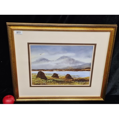 77 - A serene original 'Frank Clarke' watercolour and gouache on paper painting titled 'Misty Mountain, C... 