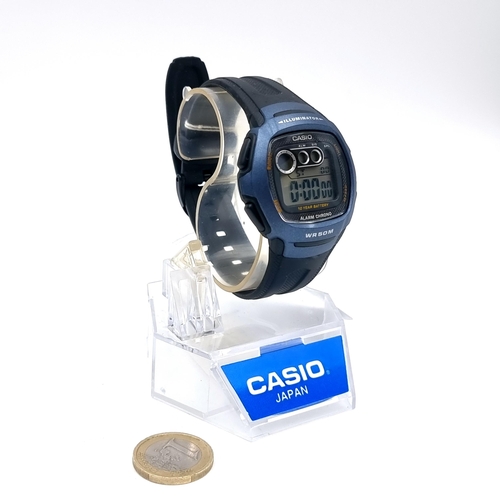 29 - An as new with tags Casio Alarm Chrono watch no. WR50M. Water resistant and stainless steel back. Co... 