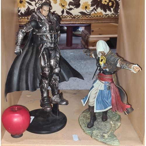 716 - Two fictional action figures including Edward Kenway from  Ubisoft's Assassin's Creed and General Zo... 