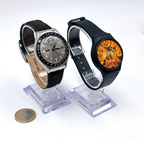 521 - Two wrist watches including a Swatch Irony stainless steel Swiss made example, with a Holo Quartz ex... 