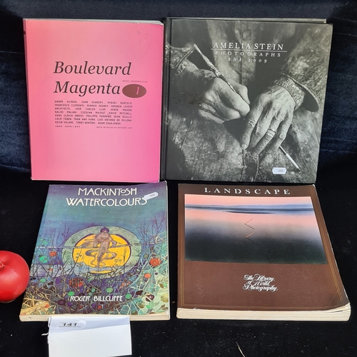 141 - Four art books including Mackintosh Watercolours, and Emelia Stein Photographs.