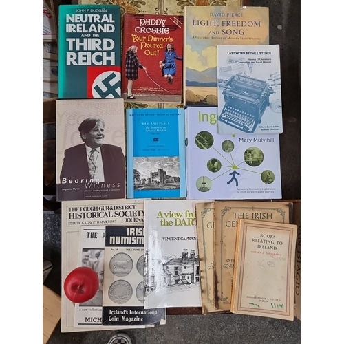 810 - Lot includes 17 books on Irish history and culture, featuring titles by John P. Duggan, Paddy Crosbi... 