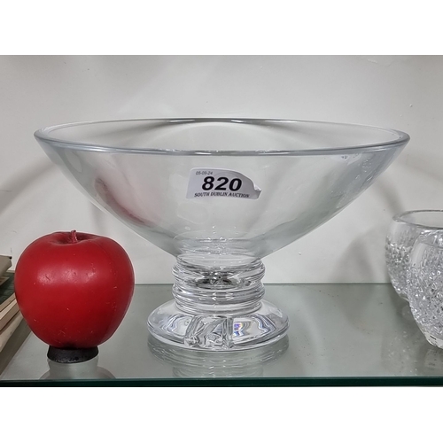 820 - Waterford crystal glass bowl, engraved with 