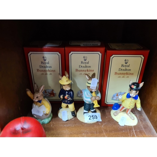 1364 - Four Limited edition Royal Doulton hand made and hand decorated porcelain Bunnykins figurines. Inclu... 