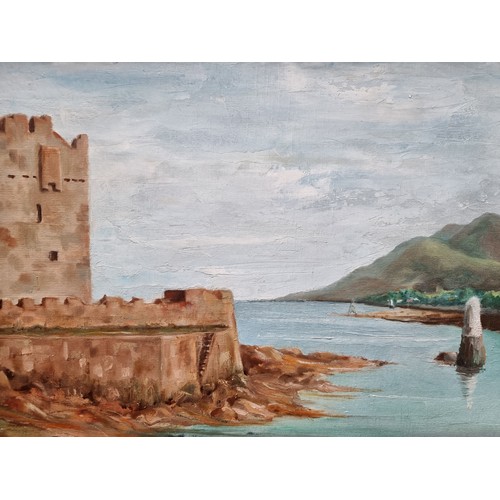 283 - Star Lot: A sweet A M Reynolds' oil on board painting. Features the Narrow Water Castle. Rendered in... 