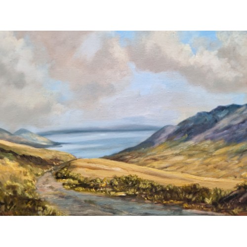 292 - Star Lot: Irene Woods (Irish) An original 'Irene Woods' (Irish) oil on canvas painting titled 'Mourn... 