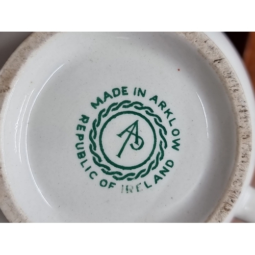 816 - Vintage J.B. Fitzgerald & Co. amber glass bottle alongside Corcoran's Mineral Waters Carlow jug, mar... 