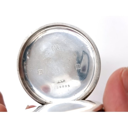 25 - A fabulous antique H. Samuel Manchester 7 jewel case pocket watch in sterling silver, stamped Dennis... 