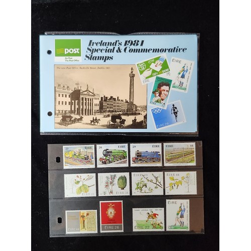 843 - Five packs of Irish special and commentaries stamps dating 1980,1982,1983,1984,1987, All mint in the... 