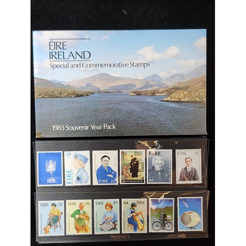 843 - Five packs of Irish special and commentaries stamps dating 1980,1982,1983,1984,1987, All mint in the... 