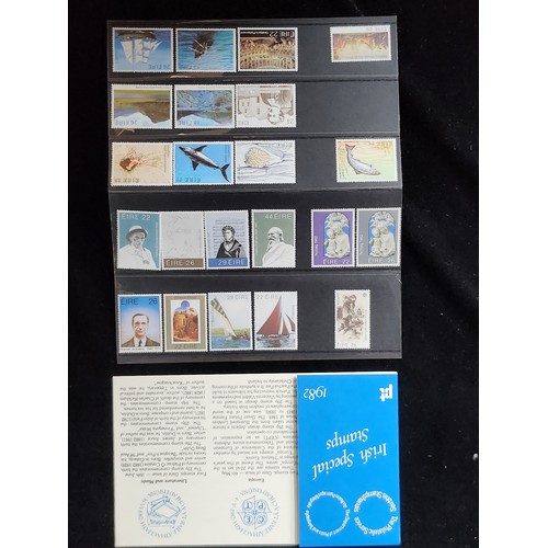 843 - Five packs of Irish special and commentaries stamps dating 1980,1982,1983,1984,1987, All mint in the... 