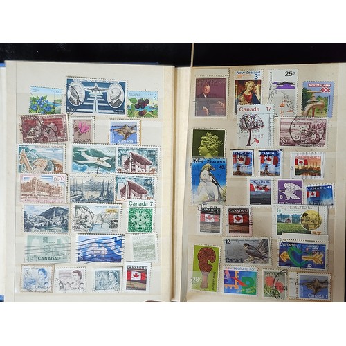 844 - A selection of three excellent vintage stamp books which include stamps from various different count... 