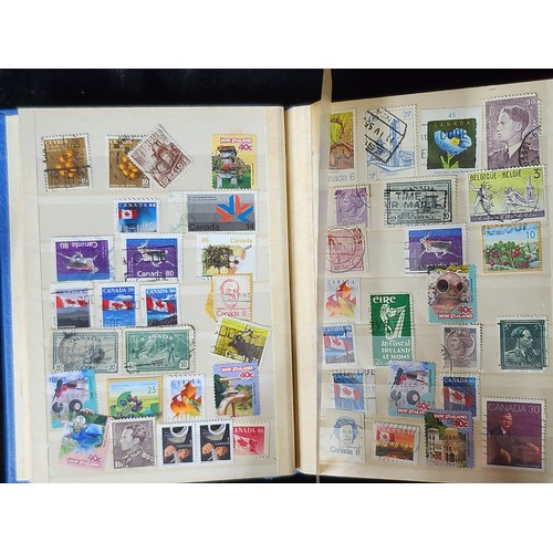 844 - A selection of three excellent vintage stamp books which include stamps from various different count... 