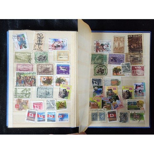 844 - A selection of three excellent vintage stamp books which include stamps from various different count... 