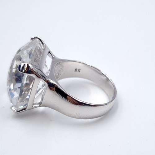 595 - A very large Swarovski crystal cocktail ring. Ring size - R. Comes in original Swarovski box with ce... 