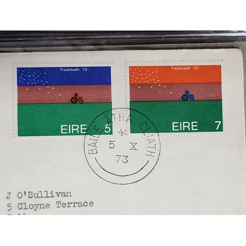 1324 - A folder with Irish First Day Covers featuring a first class High Value Collection of Approximately ... 