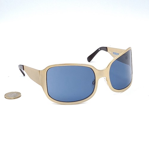 503 - A pair of gold toned Eley-Kishimoto sunglasses marked 'Eley Kishimoto' EK#G3 on frame. Lenses in goo... 