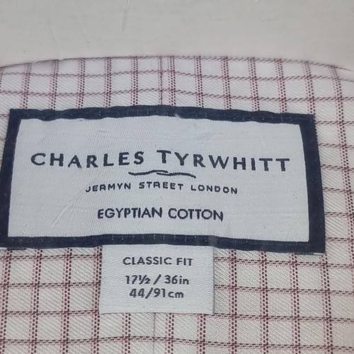 416 - Set of four Charles Tyrwhitt shirts in various patterns and colors, made from Egyptian cotton, size ... 