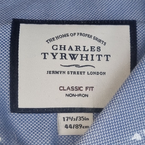 416 - Set of four Charles Tyrwhitt shirts in various patterns and colors, made from Egyptian cotton, size ... 