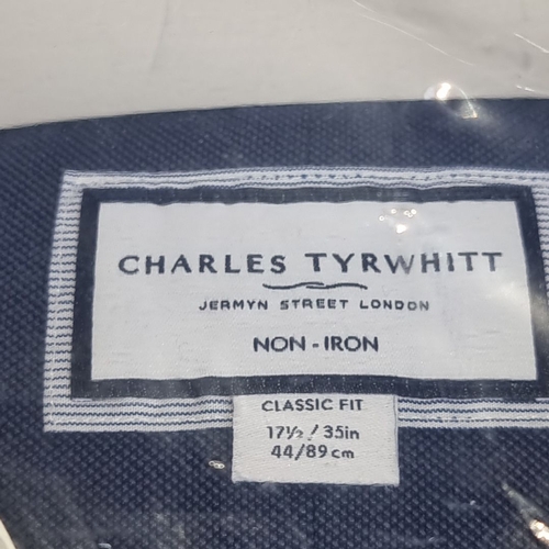 416 - Set of four Charles Tyrwhitt shirts in various patterns and colors, made from Egyptian cotton, size ... 