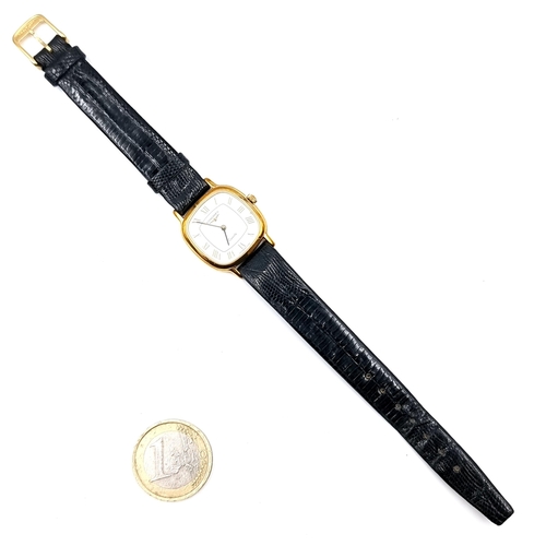 41 - Star Lot : A Longines quartz ladies wristwatch with original leather strap in excellent condition.