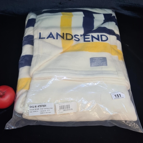 151 - A brand new high quality Lands' End German made heritage stripe throw/blanket.