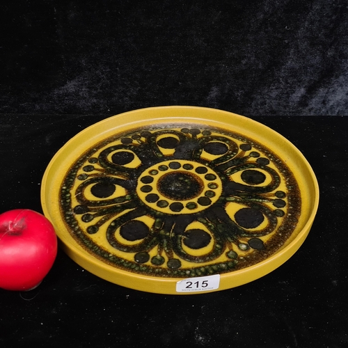 215 - Star lot : A stunning large  John Ffrench Arklow Studio Pottery ceramic serving tray boasting unusua... 