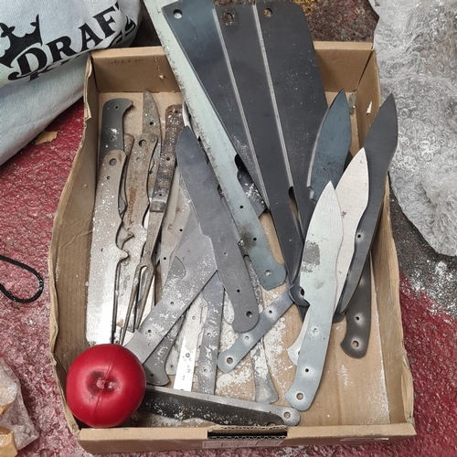 223 - A large selection of fantastic stainless steal knife blade blanks.