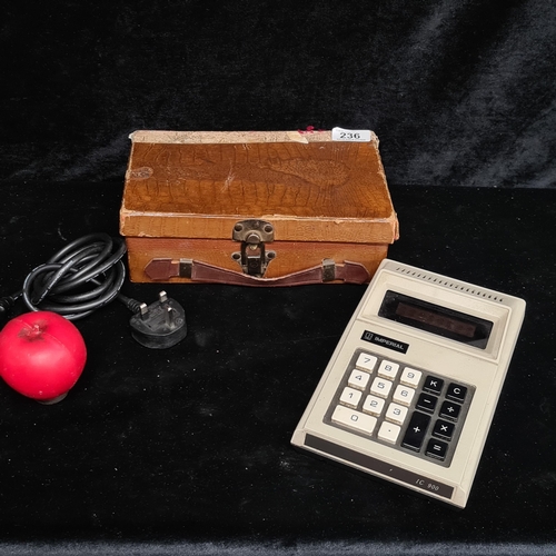 236 - A 1972 Imperial electric calculator model IC 900. With original power cable and hard carry case. In ... 