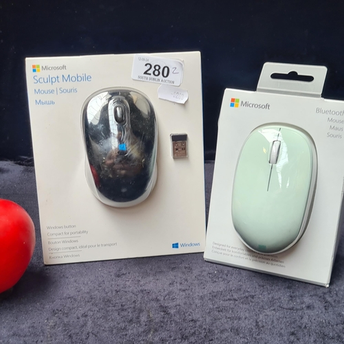 280 - Two items including a Microsoft Bluetooth Mouse and Sculpt Mobile Mouse, sealed in original packagin... 