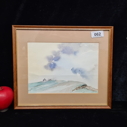 62 - A sweet water colour on paper painting. Features a quaint countryside landscape scene. Rendered in a... 