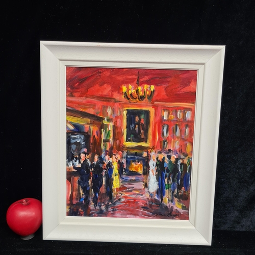 84 - Star Lot: Marie Devlin (Irish, Contemporary). A fabulous original Marie Devlin oil on board painting... 