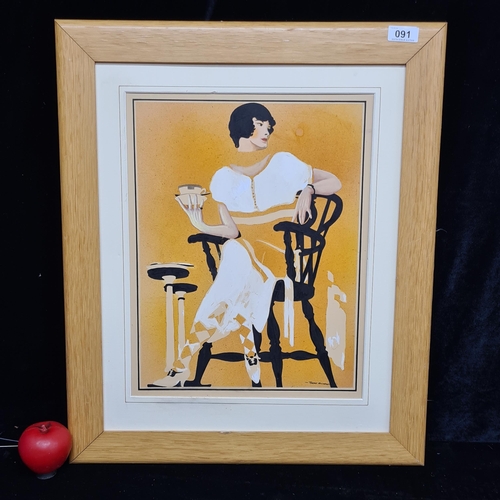 91 - A fabulous ink and acrylic on board painting after a 1924 Coles Phillips painting / illustration tit... 