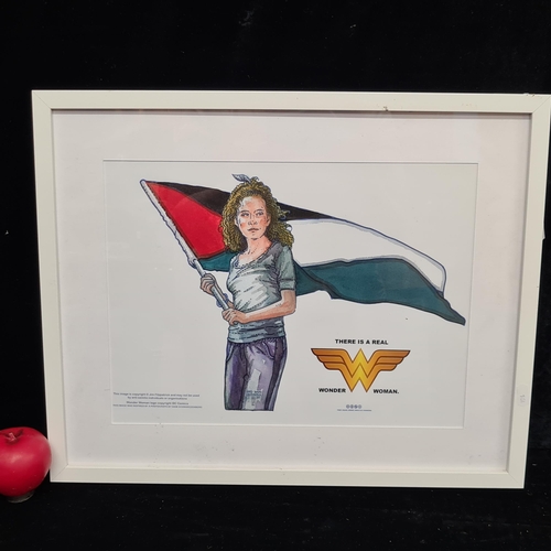 92 - An impressive giclee print of a Fitzpatrick painting titled 'Art for Activism Ahed Tamimi'. Features... 