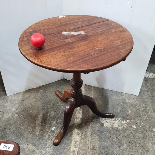 638 - A beautiful Victorian tilt top wine table with foldable top and cabriole legs.  From a lovely house ... 