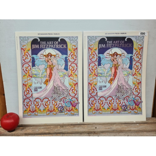 690 - A set of two Jim Fitzpatrick 'The Art of Jim Fitzpatrick. Portfolio Set'. Each portfolio contains ei... 