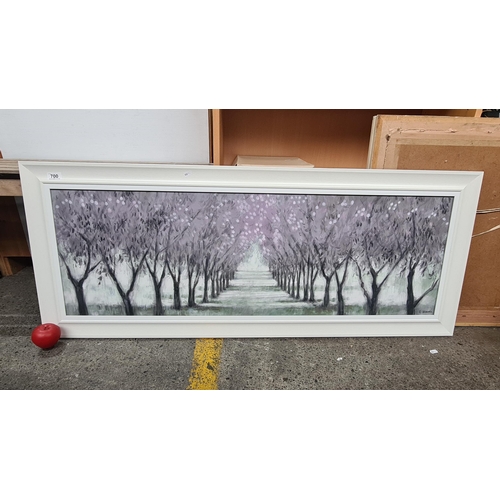 700 - A wonderful large 'S.Holbrooke' print on board. Features a landscape with trees, Housed in a white w... 